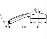 Hansgrohe Croma 100 - Sprchová hlavica Multi EcoSmart 9 l/min, 3 prúdy, chróm