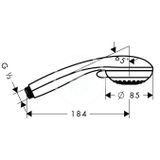 Hansgrohe Crometta 85 - Sprchová hlavica Vario, 2 prúdy, chróm