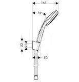 Hansgrohe Croma 100 - Set sprchovej hlavice, 4 prúdy, držiaka a hadice 1,25 m, chróm