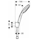 Hansgrohe Croma 100 - Set sprchovej hlavice, 3 prúdy, držiaka a hadice, 1,25 m, chróm