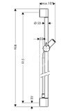 Hansgrohe Unica&#039;C - Sprchová tyč 0,90 m s hadicou 1,6 m, chróm