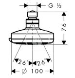 Hansgrohe Croma 100 - Hlavová sprcha Vario, 10 cm, chróm