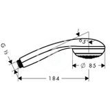 Hansgrohe Crometta 85 - Sprchová hlavica, 1 prúd, Green, chróm