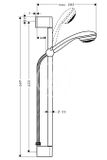 Hansgrohe Crometta 85 - Sprchová súprava Mono, 1 prúd, chróm