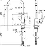 Hansgrohe Focus M41 - Páková drezová batéria, chróm