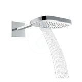 Hansgrohe Raindance Select E - Hlavová sprcha, 30 cm, 3 prúdy, sprchové rameno 39 cm, biela/chróm