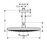 Hansgrohe Raindance Select S - Hlavová sprcha 300, 2 prúdy, sprchové rameno 10 cm, chróm