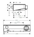 Hansgrohe ShowerTablet Select - Termostatická sprchová batéria 300, biela/chróm