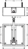 Hansgrohe Montážne telesá - Základné teleso na hornú sprchu Raindance 260/260 mm, 1jet