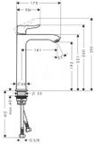 Hansgrohe Metris New - Páková umývadlová batéria 200, chróm