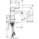 Hansgrohe Metris - Umývadlová batéria s výpusťou, LowFlow 3,5 l/min, chróm