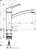 Hansgrohe Logis - Páková drezová batéria 160, chróm