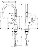 Hansgrohe Talis M51 - Páková drezová batéria 260 s otočným výtokom, chróm