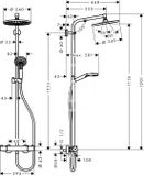 Hansgrohe Crometta - Sprchová súprava S 240 Showerpipe s termostatom,  EcoSmart 9 l/min, chróm