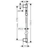 Hansgrohe Unica’ Varia - Sprchová tyč 105 cm, chróm