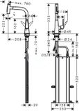 Hansgrohe Talis Select M51 - Drezová batéria M5117-H220 s výsuvnou spŕškou, sBOX, chróm