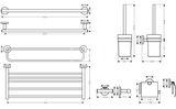 Hansgrohe Logis Universal - Súprava doplnkov do kúpeľne, chróm