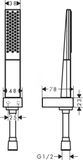 Hansgrohe Rainfinity - Súprava sprchovej hlavice 100, 1jet, držiaku a hadice, 1,25 m, chróm