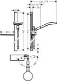 Hansgrohe Rainfinity - Súprava sprchovej hlavice 130, 3jet, tyče 90 cm a hadice, chróm