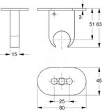 Ideal Standard Idealrain Pro - Držiak sprchy pevný, chróm