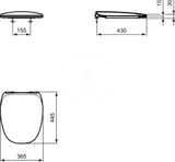 Ideal Standard Dea - WC doska ultra plochá, SoftClose, biela