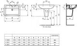 Ideal Standard Eurovit - Umývadlo, 60x46x19 cm, s prepadom, 1 otvor na batériu, biela