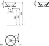 Ideal Standard Strada - Umývadlo kruhové, priemer 41 cm, biela