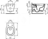 Ideal Standard Connect - Závesné WC, Rimless, biela