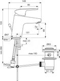 Ideal Standard CeraFlex - Umývadlová batéria s výpustom, chróm