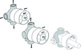 Ideal Standard CeraTherm - Podomietkový diel 1 na viaccestné ventily 4/3, neutrálna