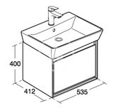 Ideal Standard Connect Air - Skrinka pod umývadlo Cube 60 cm, 53x41x40 cm, dekor svetlé drevo/svetlohnedá mat