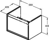 Ideal Standard Connect Air - Skrinka pod umývadlo Cube 65 cm, 58x41x40 cm, dekor svetlé drevo/svetlohnedá mat