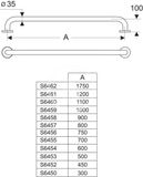 Ideal Standard Contour 21 - Oporné držadlo 45 cm, nehrdzavejúca oceľ