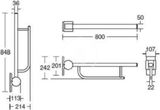 Ideal Standard Contour 21 - Sklopné držadlo, biela