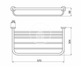 Ideal Standard IOM - Polička s držiakom uterákov, dlžka 57 cm, chróm