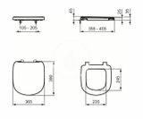 Ideal Standard Tempo - WC doska, biela