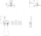 Ideal Standard Archimodule - Sprchový set 300 s termostatom pod omietku, 1 prúd, chróm