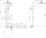 Ideal Standard Archimodule - Sprchový set 300 s termostatom pod omietku, 1 prúd, chróm