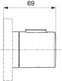 Ideal Standard Archimodule - Ovládanie ventilu prietoku na studenú vodu (kov), chróm