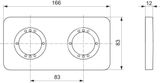 Ideal Standard Archimodule - Krycia 2-otvorová rozeta SOFT, 83x166 mm, chróm