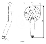 Ideal Standard Idealrain Evo Jet - Ručná sprcha Circle 13 cm, 3 prúdy, chróm