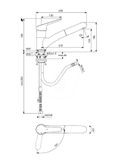 Ideal Standard CeraFlex - Drezová batéria s výsuvnou spŕškou, BlueStart, chróm