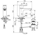 Ideal Standard Connect Air - Umývadlová batéria Slim s výpustom, chróm