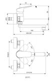 Ideal Standard CeraFlex - Drezová batéria, s otočným vývodom 160 mm, chróm