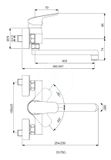 Ideal Standard CeraFlex - Drezová batéria, s otočným vývodom 200 mm, chróm