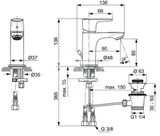 Ideal Standard Connect Air - Umývadlová batéria Piccolo Slim s výpustom, chróm