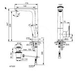 Ideal Standard Connect Air - Umývadlová batéria Slim s otočným výtokom a výpustom, chróm