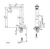 Ideal Standard Connect Air - Umývadlová batéria Slim s otočným výtokom, chróm