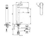 Ideal Standard Connect Air - Umývadlová batéria Slim s výpusťou, BlueStart, chróm