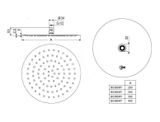 Ideal Standard Idealrain - Hlavová sprcha LUXE, priemer 20 cm, nehrdzavejúca oceľ